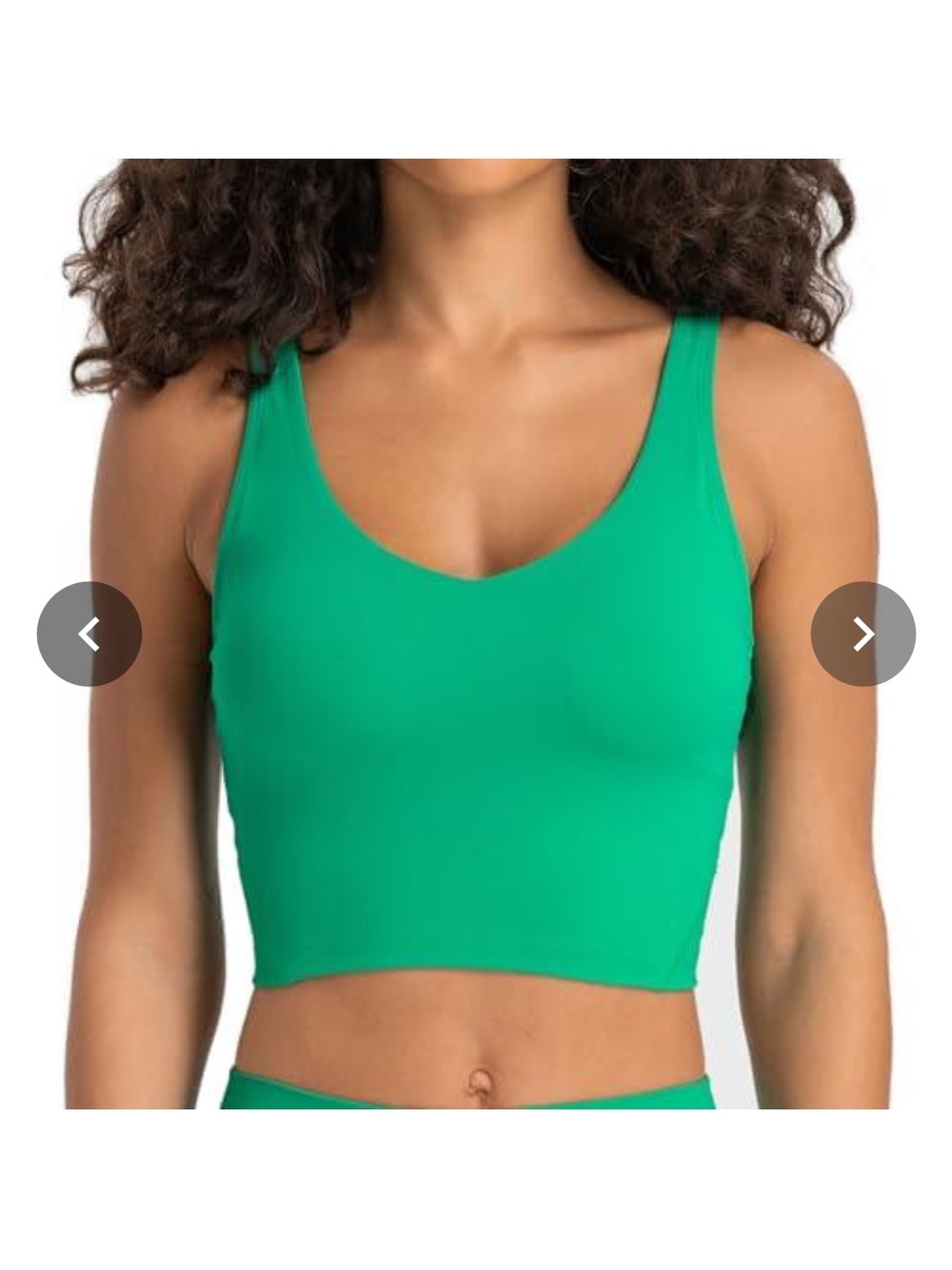 Green Cropped Tank Top